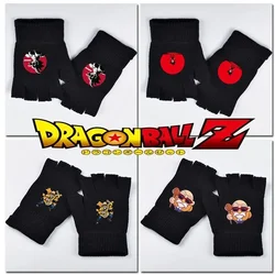 Dragon Ball Gloves Son Goku Half Finger Fall and Winter Student Half Finger Writing Gloves Open Finger Double Layer Warm Gloves