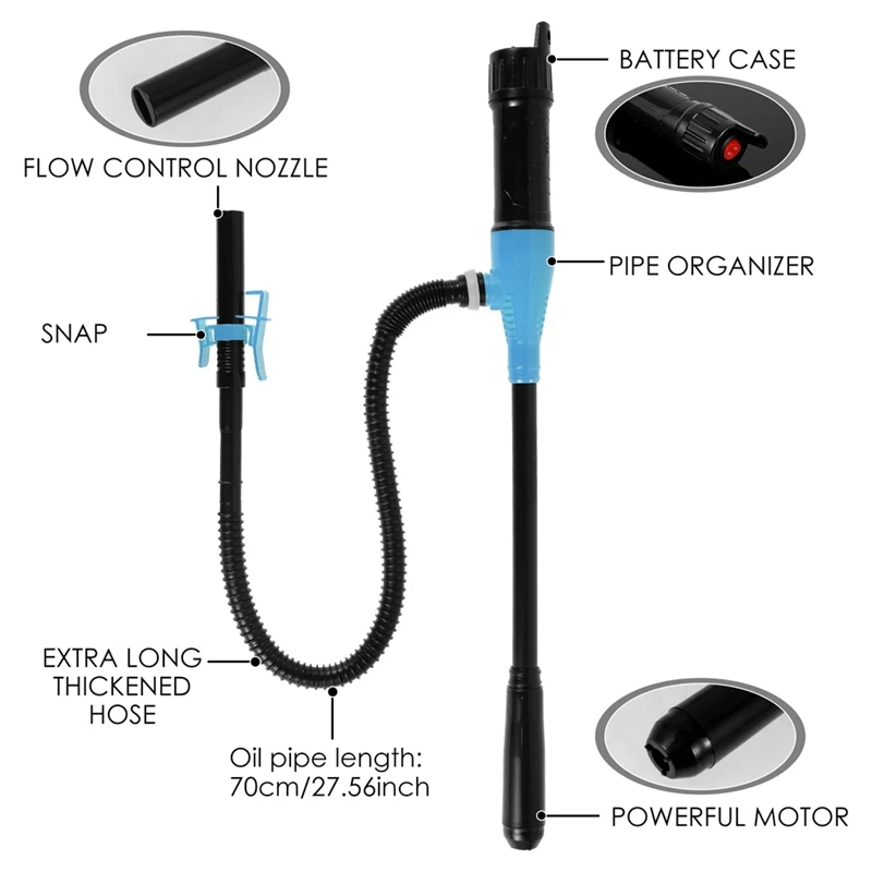 Bomba de transferência portátil abgr, bomba de sifão elétrica operada por bateria por bomba de transferência de combustível líquido eficiente