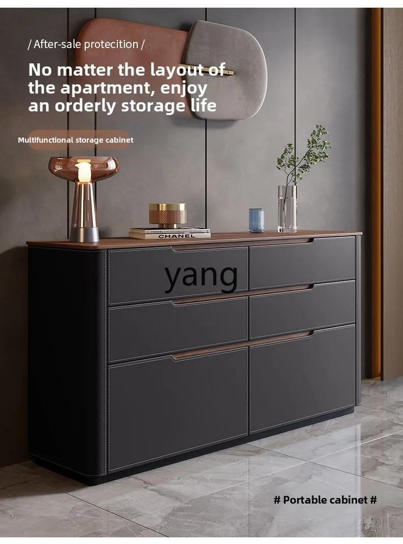 CX medieval style dining side modern household small apartment storage bedroom retro TV cabinet at the end of the bed