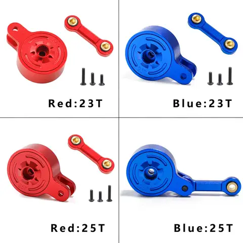 Aluminum Servo Saver Set 25T /23T Servo Arm for Arrma 1/10 BIG ROCK/GRANITE/OUTCAST/SENTON 1/8 TYPHON/MOJAVE 3S 4S 2WD/4WD Parts