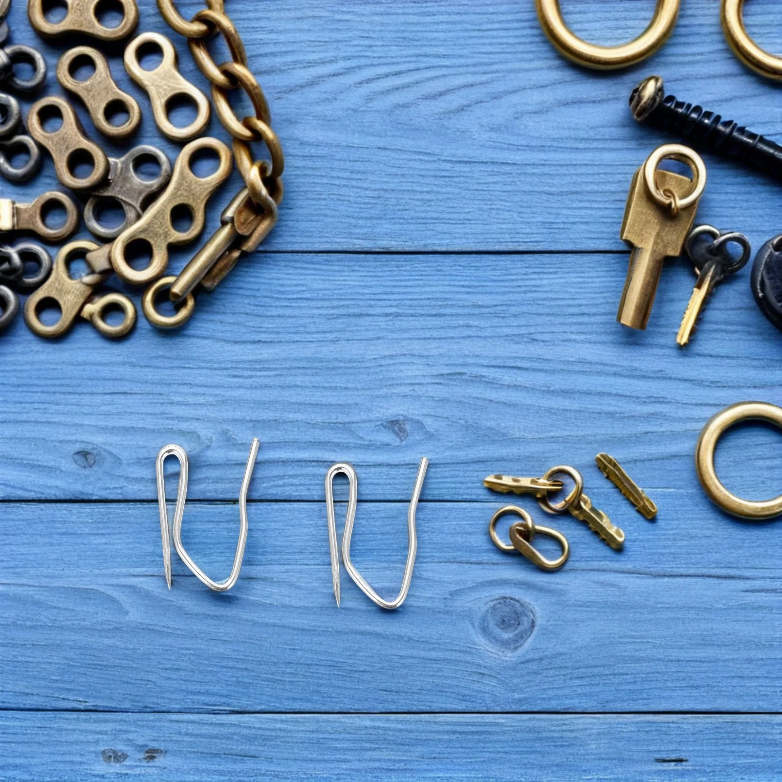 

500Pcs Metal Curtain Hooks Heavy Duty Iron Pin Clips for Vertical Blinds Pleated Drapes Home Decor Curtain Hooks Metal with Clip