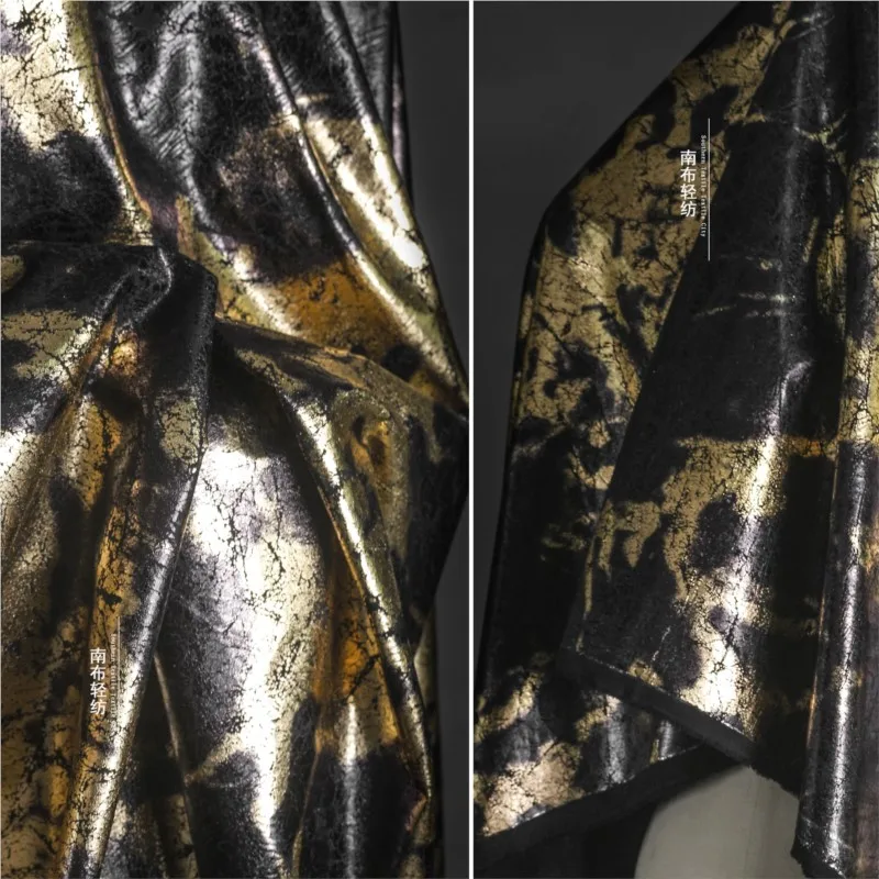 tessuto base in cotone poliestere con processo dorato e mezza gonna per capispalla ricreati firmati