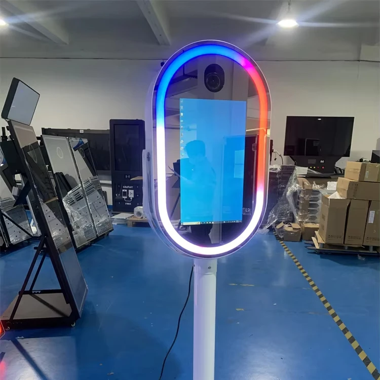 

Новое поступление, 21,5-дюймовая портативная фотобудка для селфи DSLR с кольцевым освещением, видео и зеркальная зеркальная фотокамера, совместимая с гарантией в комплекте