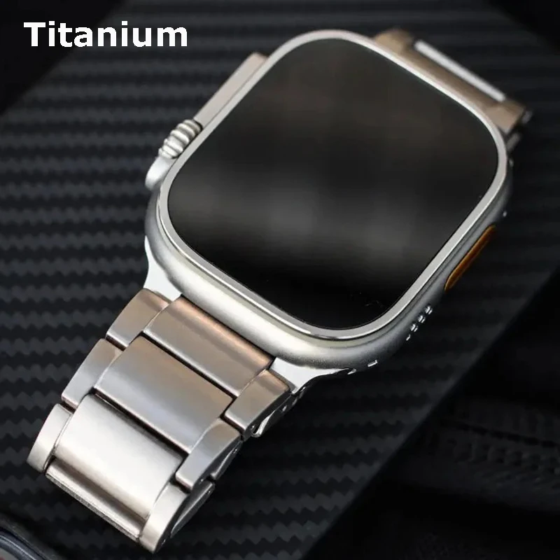 

Ultra 2 49mm Titanium Band for Apple Watch Strap 46mm 45mm 44mm 38mm 40mm 42mm 41mm Luxury Bracelet for IWatch Series 10 9 8 7 6