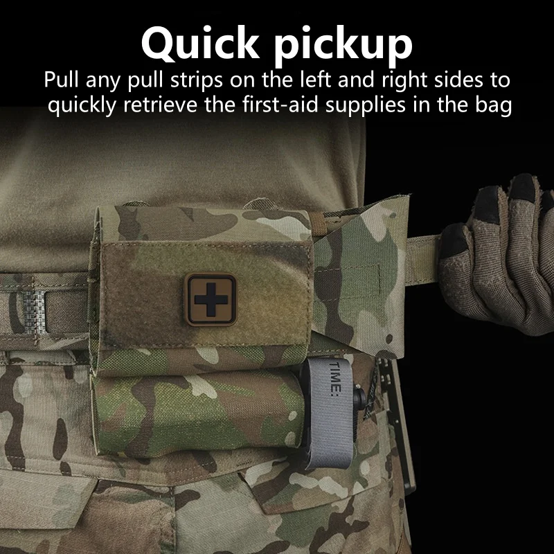 مجموعة الإسعافات الأولية MOLLE سريعة الوصول، مدمجة ومتينة، مثالية للمعدات الخارجية والاستخدام في حالات الطوارئ