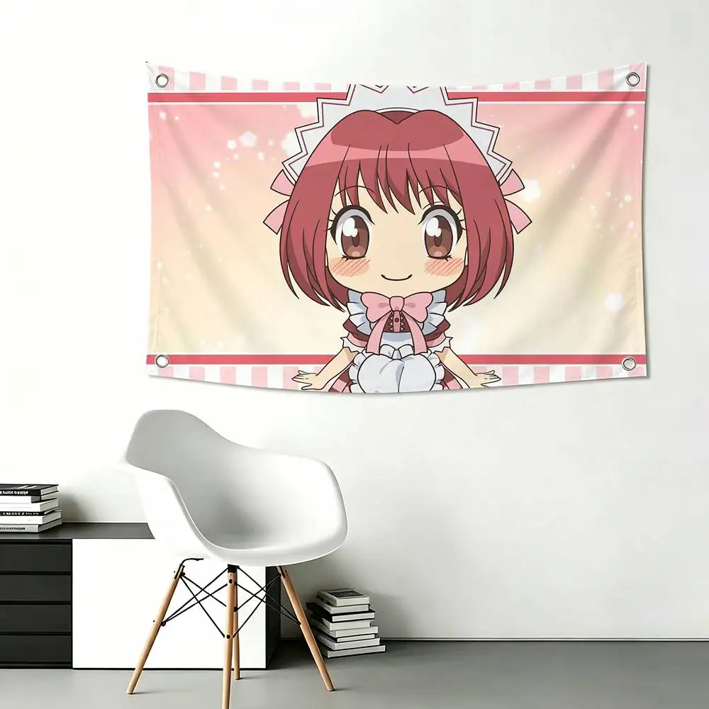Tokyo Mew Mew M-Momomiya I-Ichigo Funny Flags for Bedrooms Home Decor Items Outdoor Decors Garage Decoration Flaga