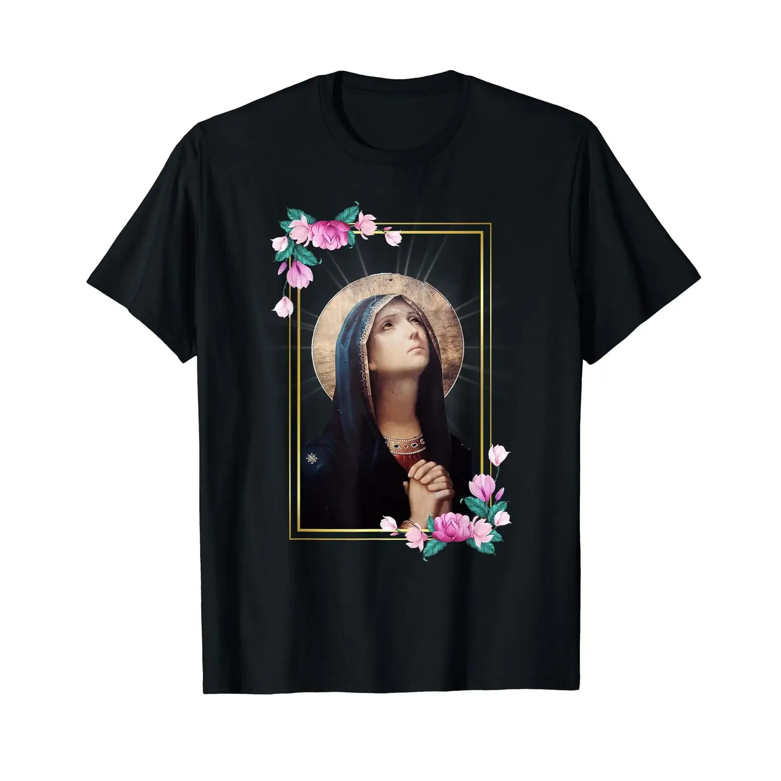T-shirt Our Lady of Sorrows Dolours Piety Mater Dolorosa Vierge Marie, style vintage délavé, décontracté, confortable, avec motif graphique