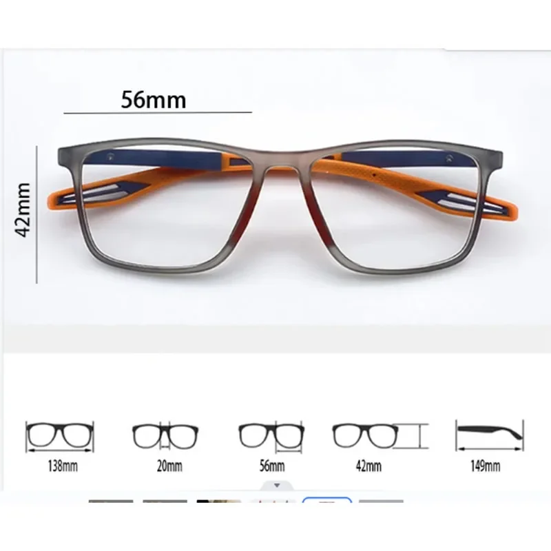 TR90 Sport Reading Glasses Ultralight Anti-blue Light Presbyopia Eyeglasses Women Men Far Sight Optical Eyewear Diopters To +4.0