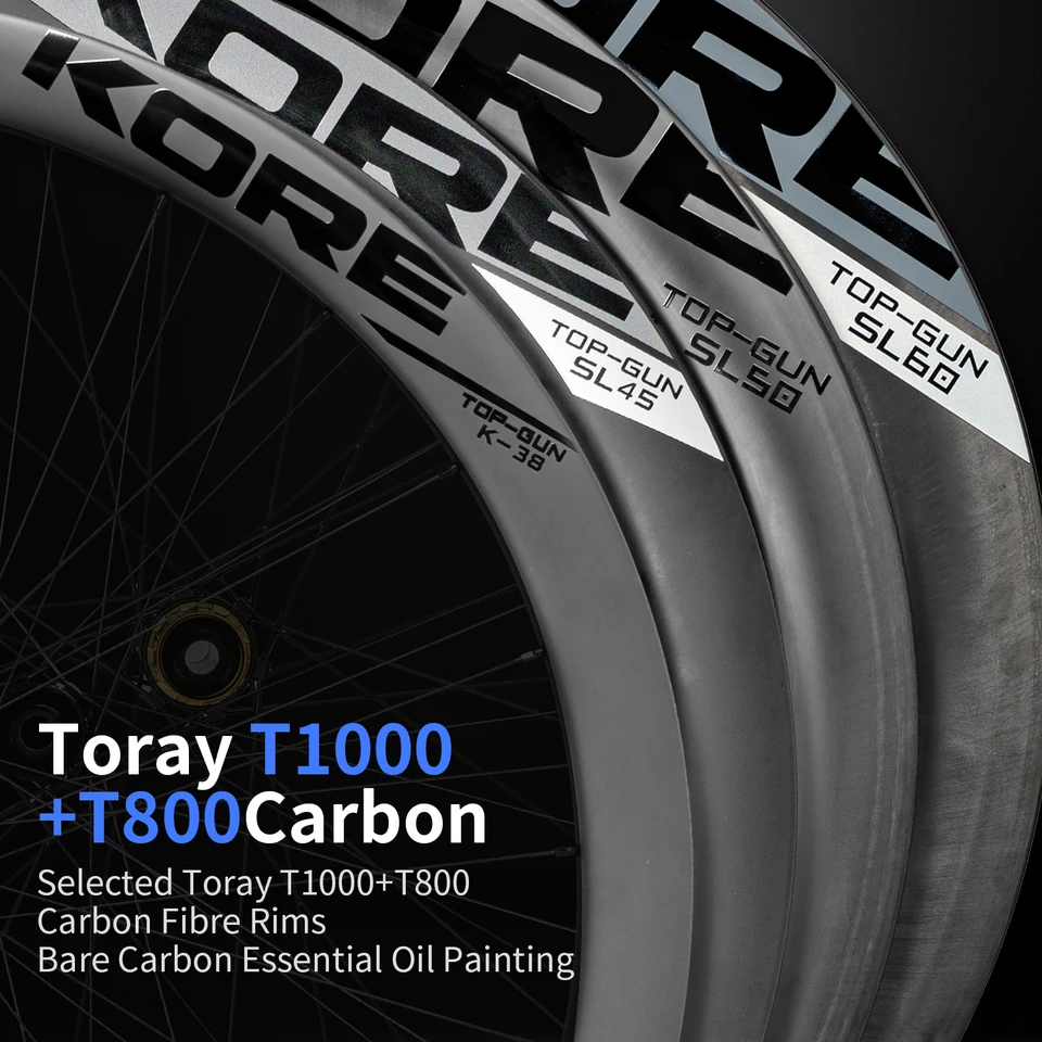 KOREロードバイクホイールセット 60Tチタンラチェットハブ 38/45/50
