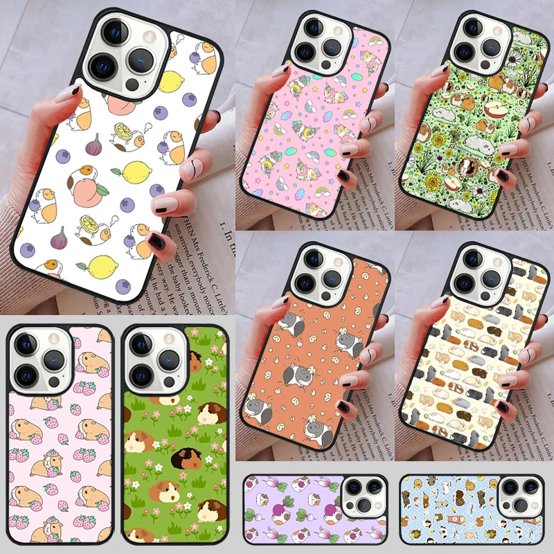 Cute Cartoon Guinea Pig Phone Case cover For iPhone 14 13 15 16 Pro Max Coque 12 11 Pro Max For Apple 8 PLUS 7 6S fundas