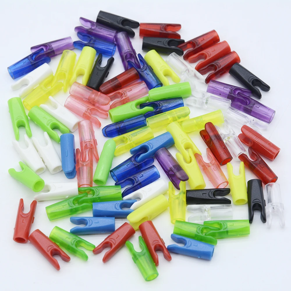 60pcs Arrow Pin Nocks Plastic Size L for 3.2/4.2/6.2mm Shaft Archery Recurve Bows