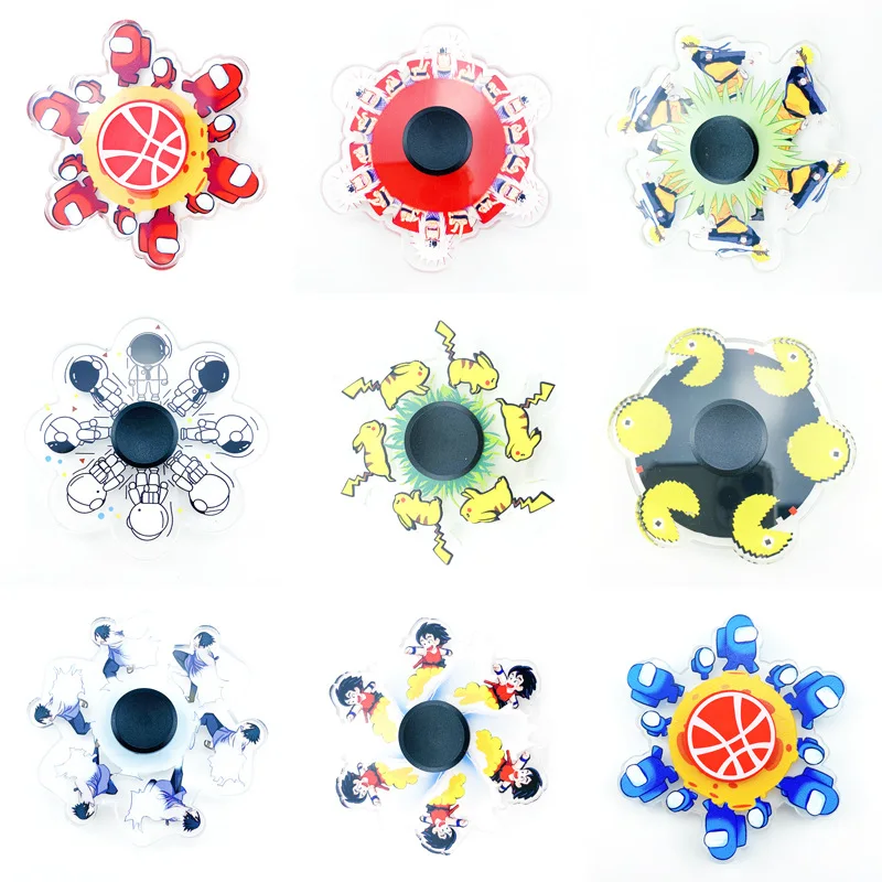 Pokemon Pikachu Toy Hand Spinner Running Dynamic Spinner Decompression Children Adult Cartoon Character New Spin Animation