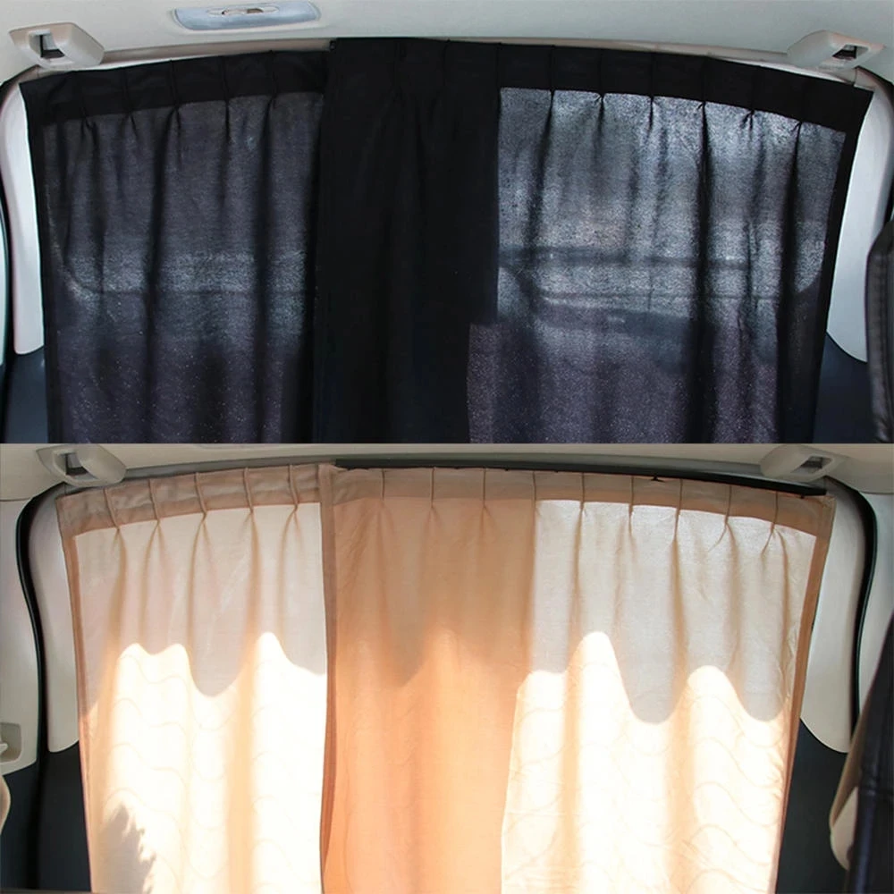 1Pair Car Curtain Rear Window Sunshade Universal VIP Car Van SUV Window Curtains Sunshade Visor Kit Van Life Camper Accessories