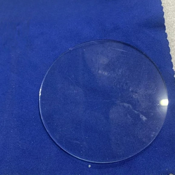 Round Glass Sheet 95mm Diameter 2mm Thick Custom Any Size Dashboard Lamp Shade Fire Protection Glass