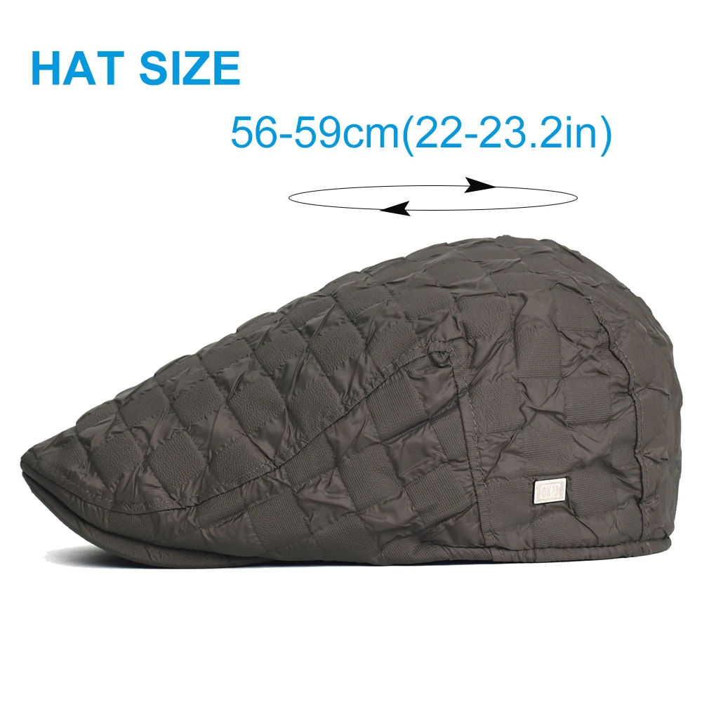 Winter Thick Warm Newsboy Cap Men Women Light Berets Vintage Casual Gatsby Flat Hat Peaked Cap Adjustable