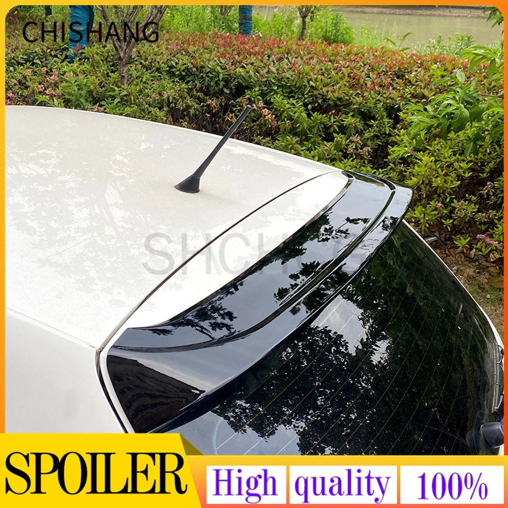 

ABS Plastic Black+Carbon Color Rear Spoiler For Volkswagen Polo 2010-2016 Year Spoiler Primer Car Rear Wing Spoiler For Polo