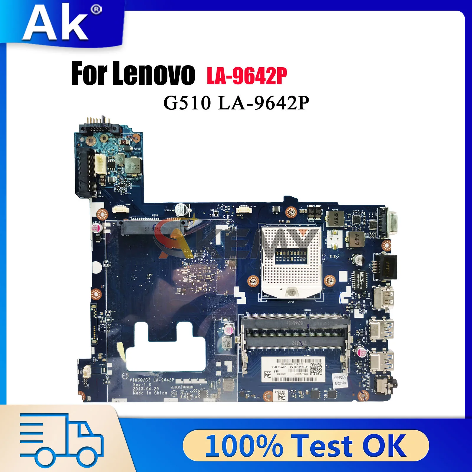 

LA-9642P для Lenovo Ideapad G510 с материнской платой для ноутбука HM86 DDR3, 100% протестировано, ОК