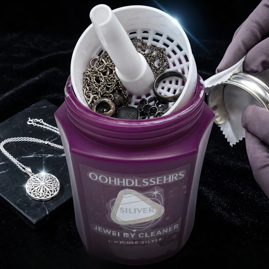 Silver Cleaner Tarnish Remover forJewelry Polishing-Oxidation Restoration Liquid Safe Non Abrasive for Rings Necklaces Bracelets