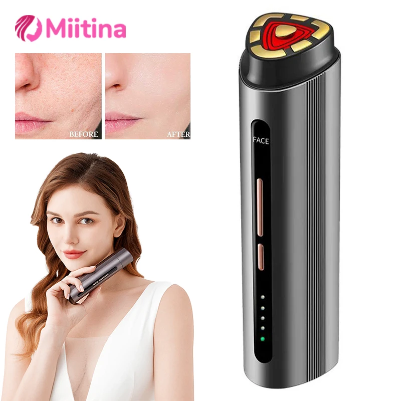 Micro-current Face Beauty Machine EMS Red Light Beauty Equipment For Anti Wrinkle Face Lifting Tightening Skin Rejuvenation Tool