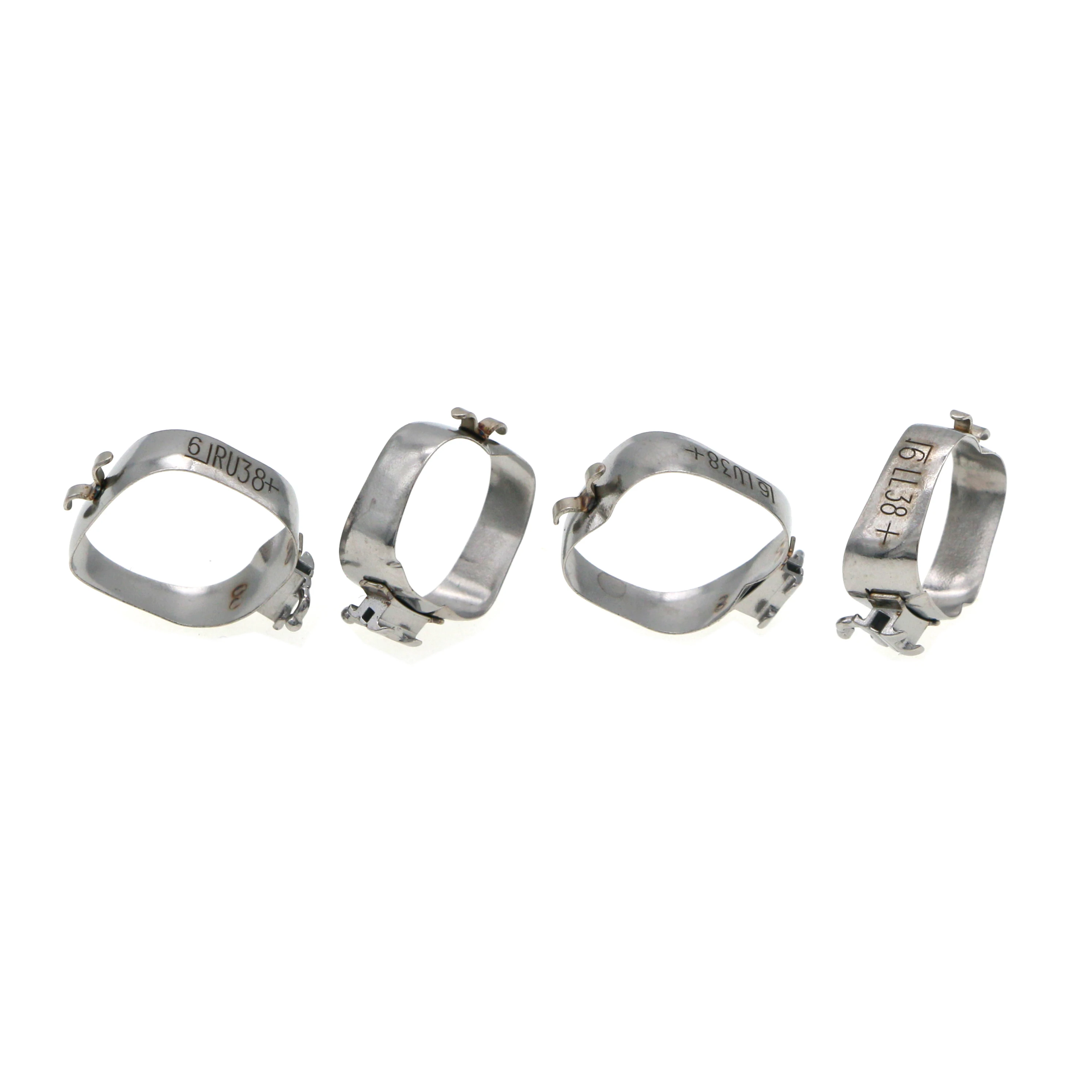 80Pcs Dental Orthodontic M Series Bands Pre-welded Covnterible Roth 022 1st Molar Tubes Conv Small Cleat Lingual Sheath 34#+-39#