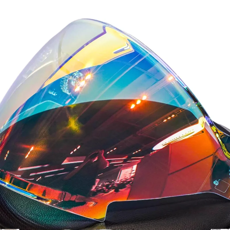 

Helmet lens electroplating sun protection aurora color high definition high transparency helmet goggles