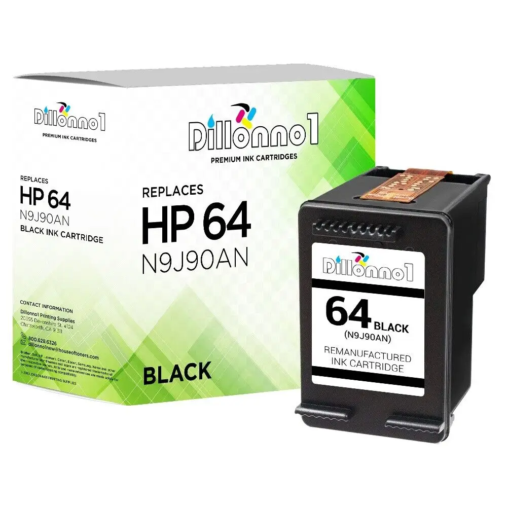 Cartuchos de tinta compatibles con HP 64 Black (N9J90AN)