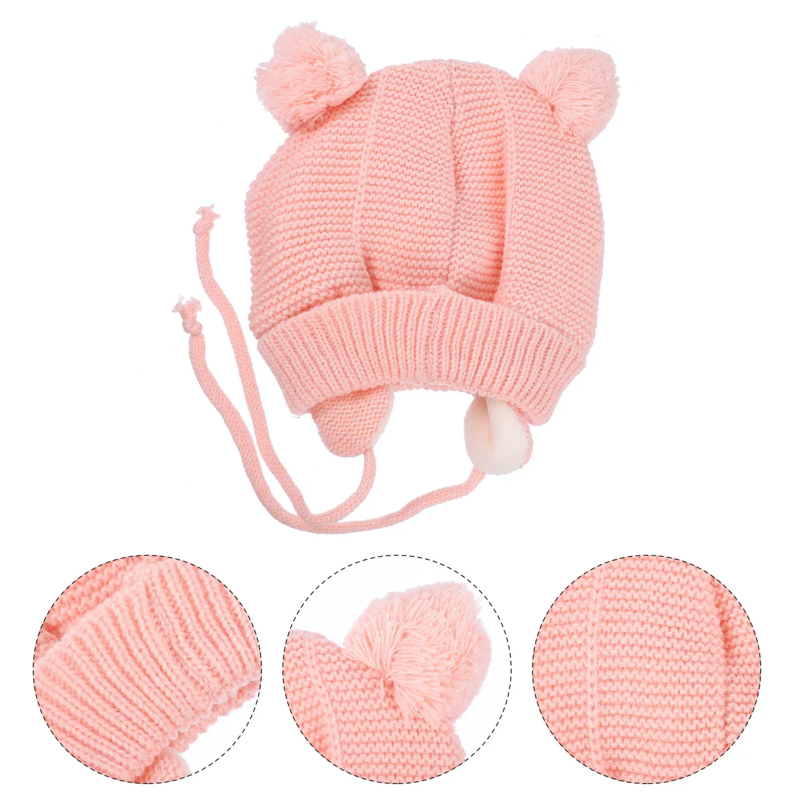 1 مجموعة الكروشيه الشتاء قبعة قفازات مجموعة الرضع Pompom قبعة محبوك قبعة دافئة للأطفال الصغار في الهواء الطلق الطقس البارد عطلة