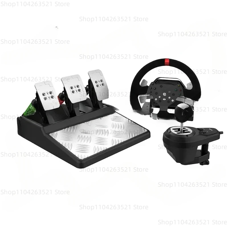 

V10 Force Feedback Racing Game Steering Wheel, 900 Degree, Compatible PC, XBOX ONE, PS4