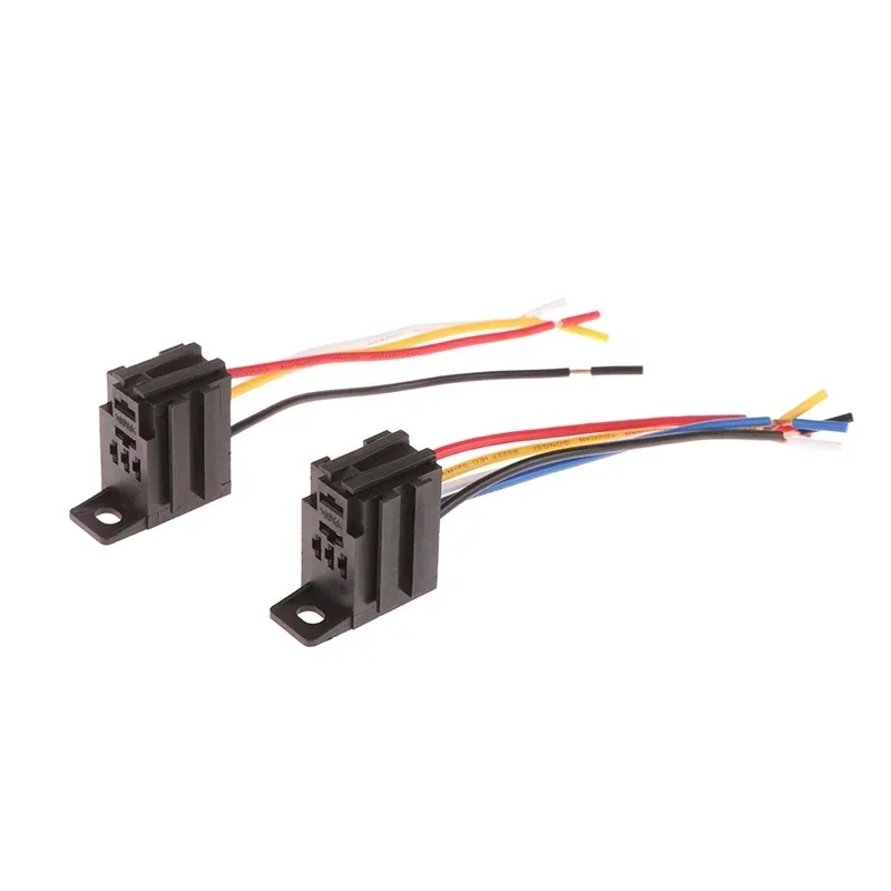 Toma de relé violeta automotriz de 4 pines/5 pines 30A 12V/24V con cable con Terminal dispositivo de Control automotriz relé de coche automático