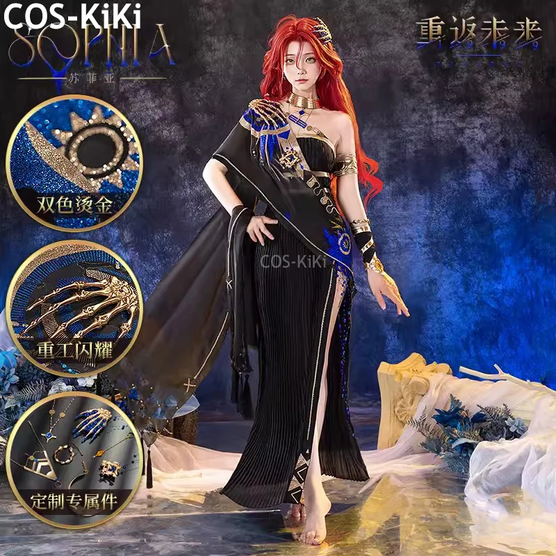 COS-KiKi Reverse:1999 Sophia Game Suit Elegant Dress Uniform Cosplay Costume Halloween Party Role Play Outfit Women S-3XL