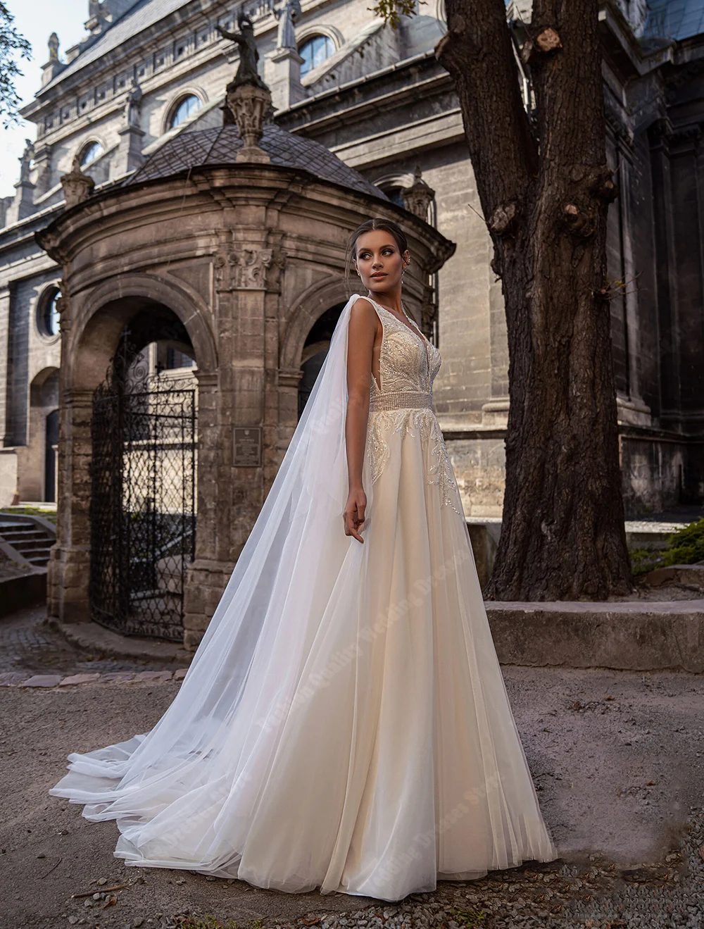 

Sweetheart V-Neck Women Wedding Dresses Vintage Lace Applique Tulle Bridal Gown Mopping Length Ball Vestido De Novia Customized