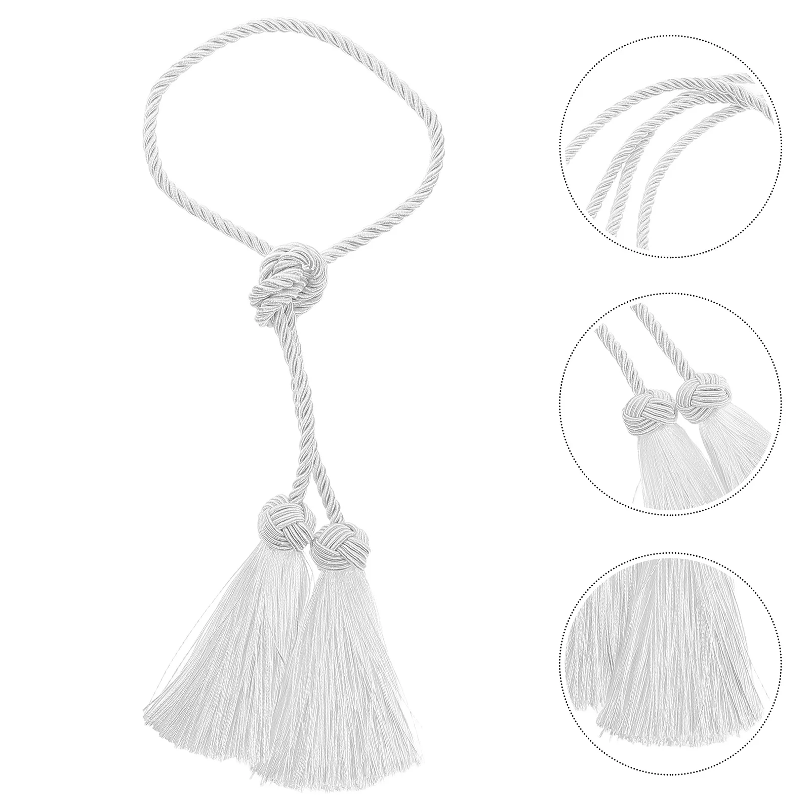 

2Pcs Curtain Tiebacks Modern Minimalist Style Tassel Buckle Curtain Holdbacks No Drill Needed for Living Room Bedroom Window