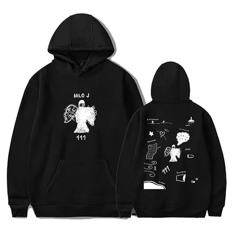 Milo J Singer Hoodies Men Women Sweatshirts 111 Album Merch Print Singer Hooded Fashion Casual Long Sleeve Streetwear Tops