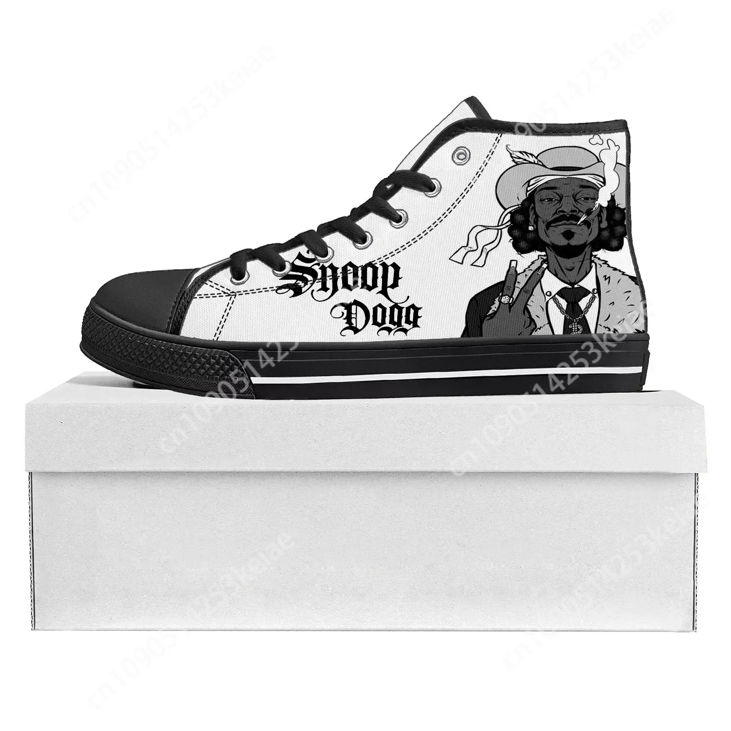 

Snoop Dogg, высокие кроссовки высокого качества, мужские и женские парусиновые кроссовки для подростков, повседневная обувь для пар, обувь на заказ