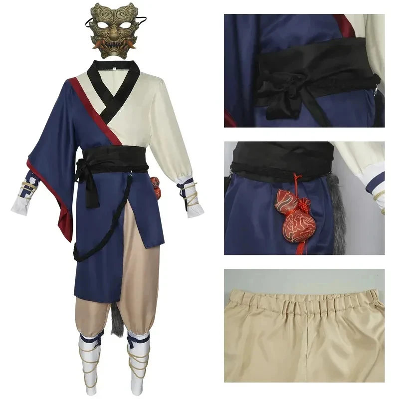 Jogerli Black Myth Wukong Cosplay Costumes Kids Suit for Adults Children Qitian Great Saint Game Role Playing Cloth Jin Gu FD1;6 - view 5