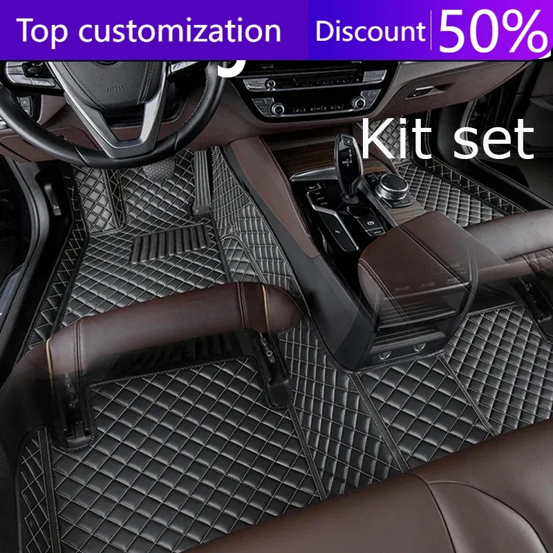 Car Floor Mats For Peugeot 307 CC 2003-2010 DropShipping Center Interior Accessories 100% Fit Leather Carpets Rugs Foot Pads