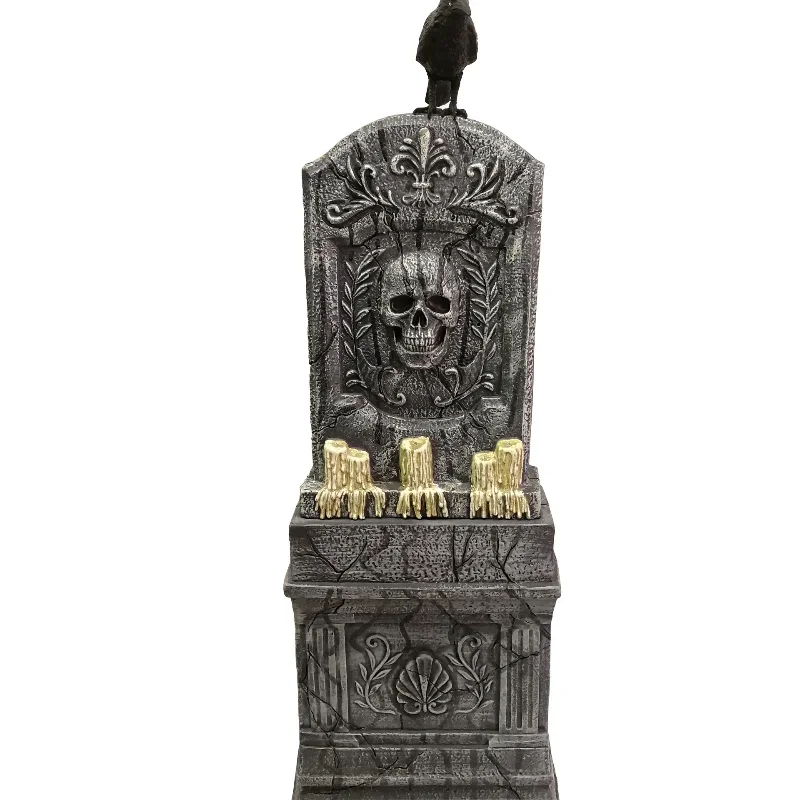 

Halloween voice-activated ghost call with lights three-dimensional tombstone ghost festival secret room atmosphere decoration