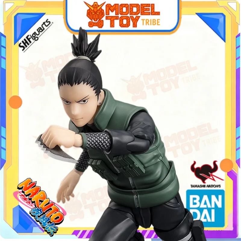 In-Stock Bandai TAMASHII NATIONS SHF Naruto Shikamaru Nara 145mm Action Figure Original Anime Toy Collectible Gift For 15+ Age