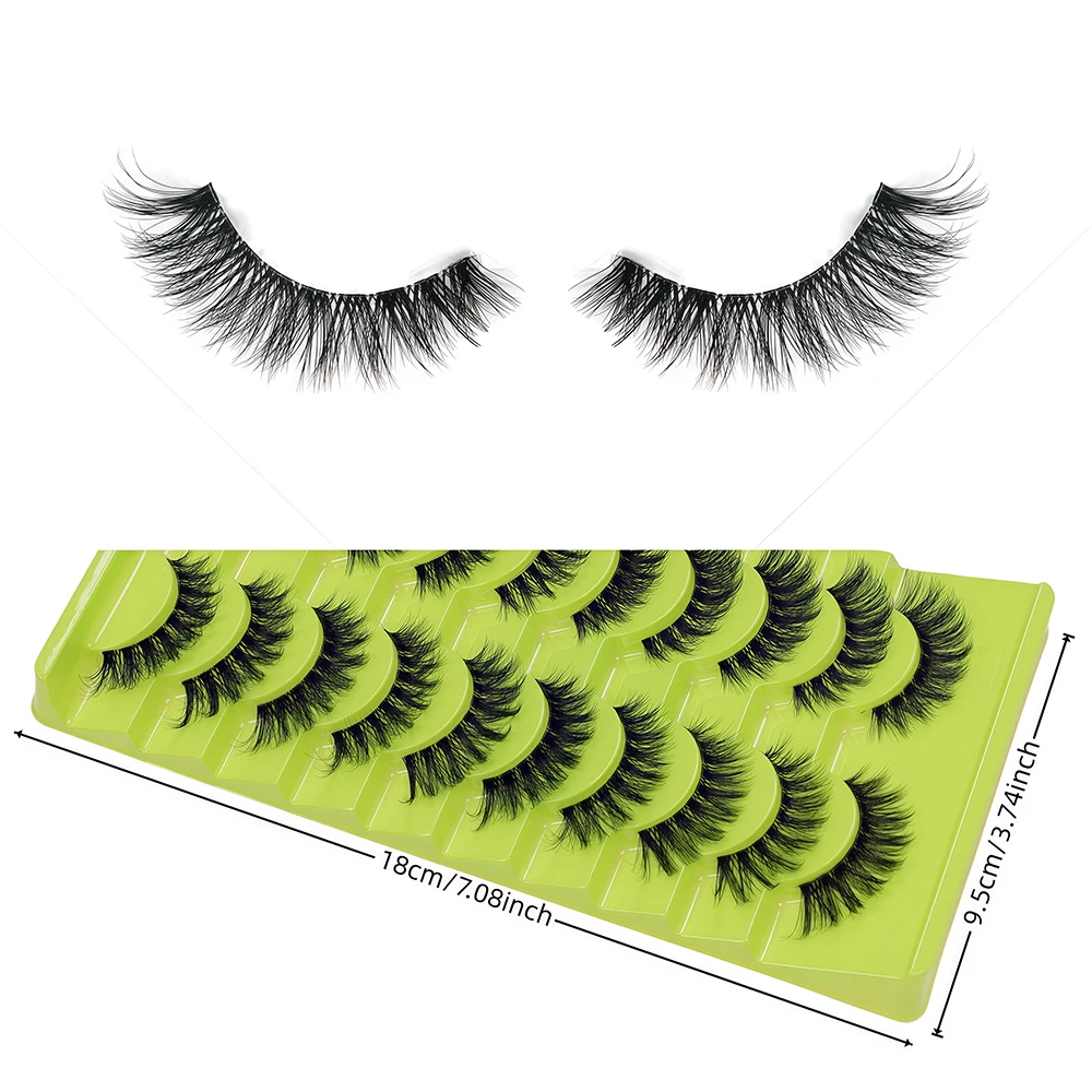ขนตาปลอมแบบใหม่สไตล์ยุโรปและอเมริกา 10 คู่ แบบโค้งงอน หนาแน่น สามมิติ และฟู ขายดีที่สุด