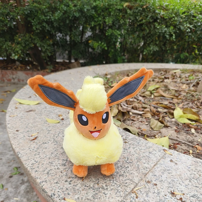 2023 New Pokemon Eevee Evolution Flareon Plush Toy Stuffed Doll Kids Gift
