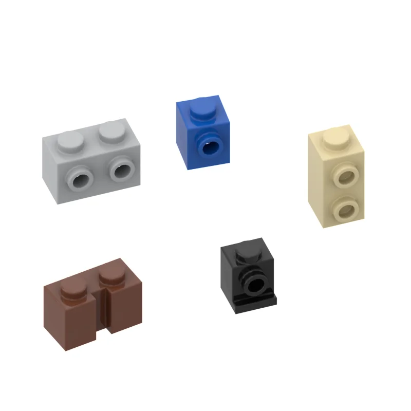 Compatible with  32952 87087 4070 11211 4216 30414 52107 building blocks 1x1 1x2  1x2 1x4  brick with double bumps on one side.