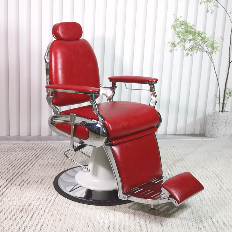 

Retro Barber Shop hydraulic pump styling chair luxury antique salon equipment reclining barber chairs for sale