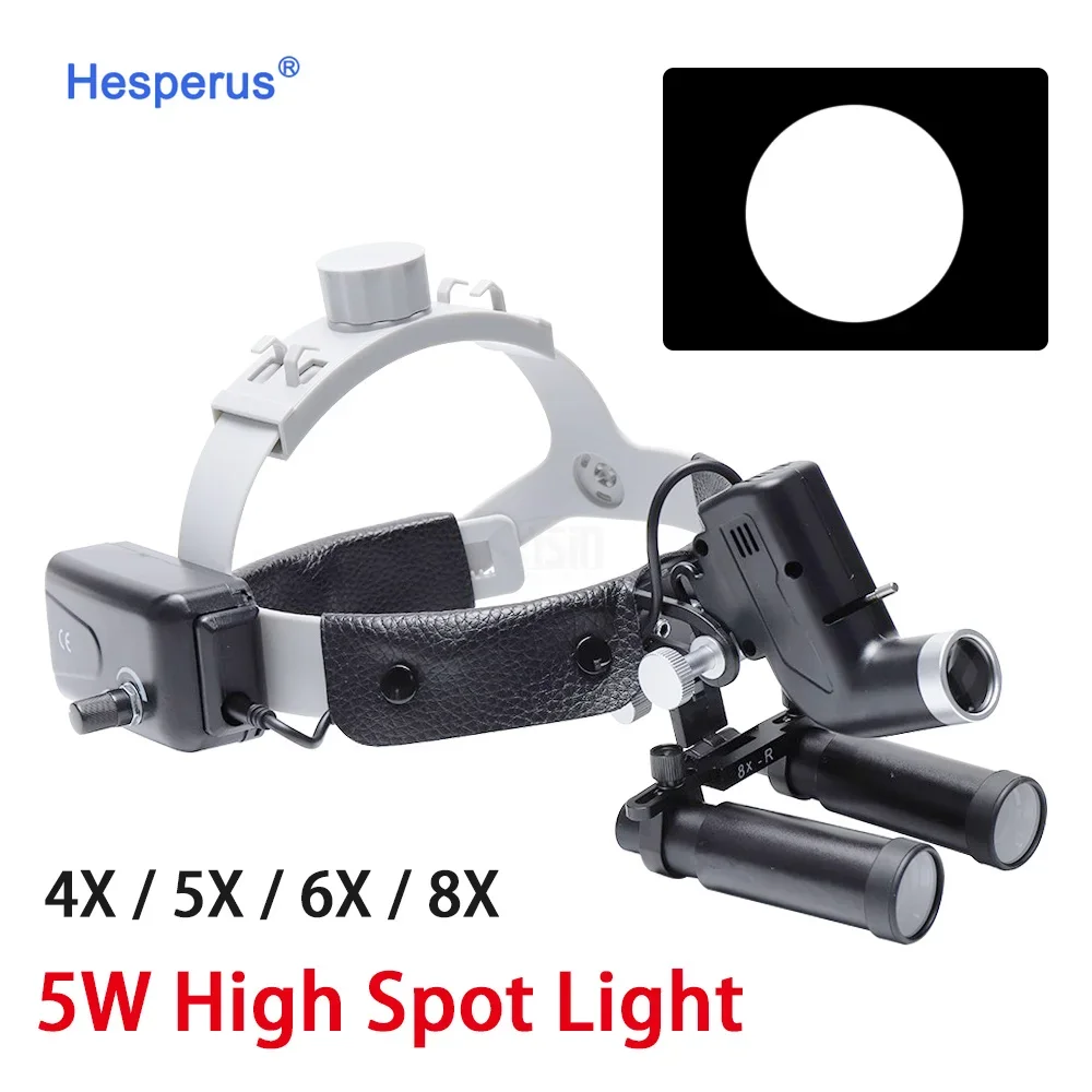 4x 6x 5x 8x Magnifier Den tal Loupes Headlight Wireless Portable Den tal Surgical Loupes With Head Light Lamp