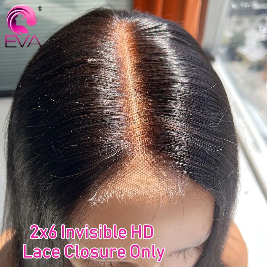 

Накладка для волос Eva Hair 2x6 HD Lace: невидимая швейцарская HD-сетка, имитирующая натуральную кожу головы, из натуральных человеческих волос, предварительно выщипанная, 6 дюймов, с глубоким пробором