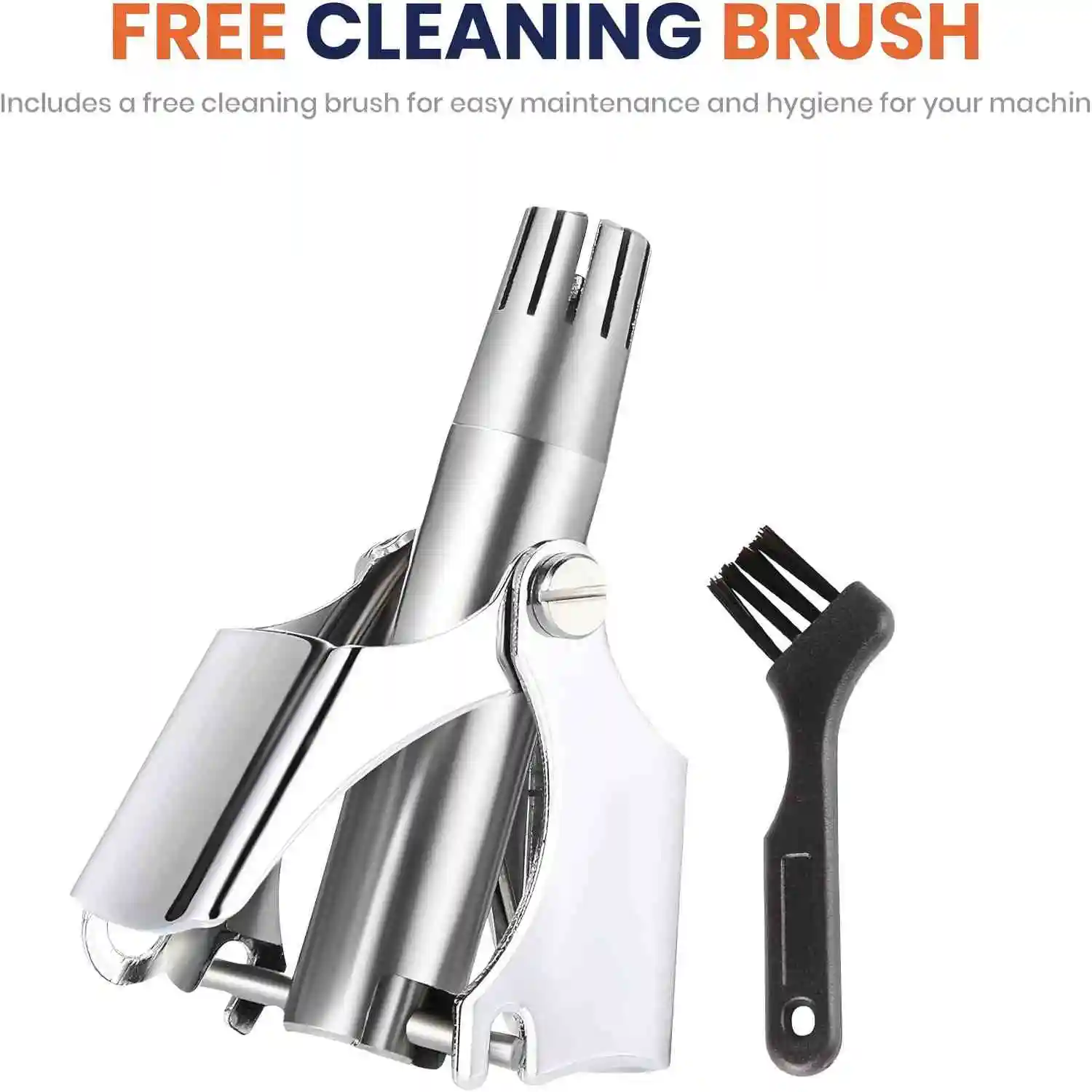 Recortador de pelo de nariz manual LISI para hombres y mujeres 360 °   Recortador giratorio, removedor de pelo de oreja portátil de acero inoxidable lavable