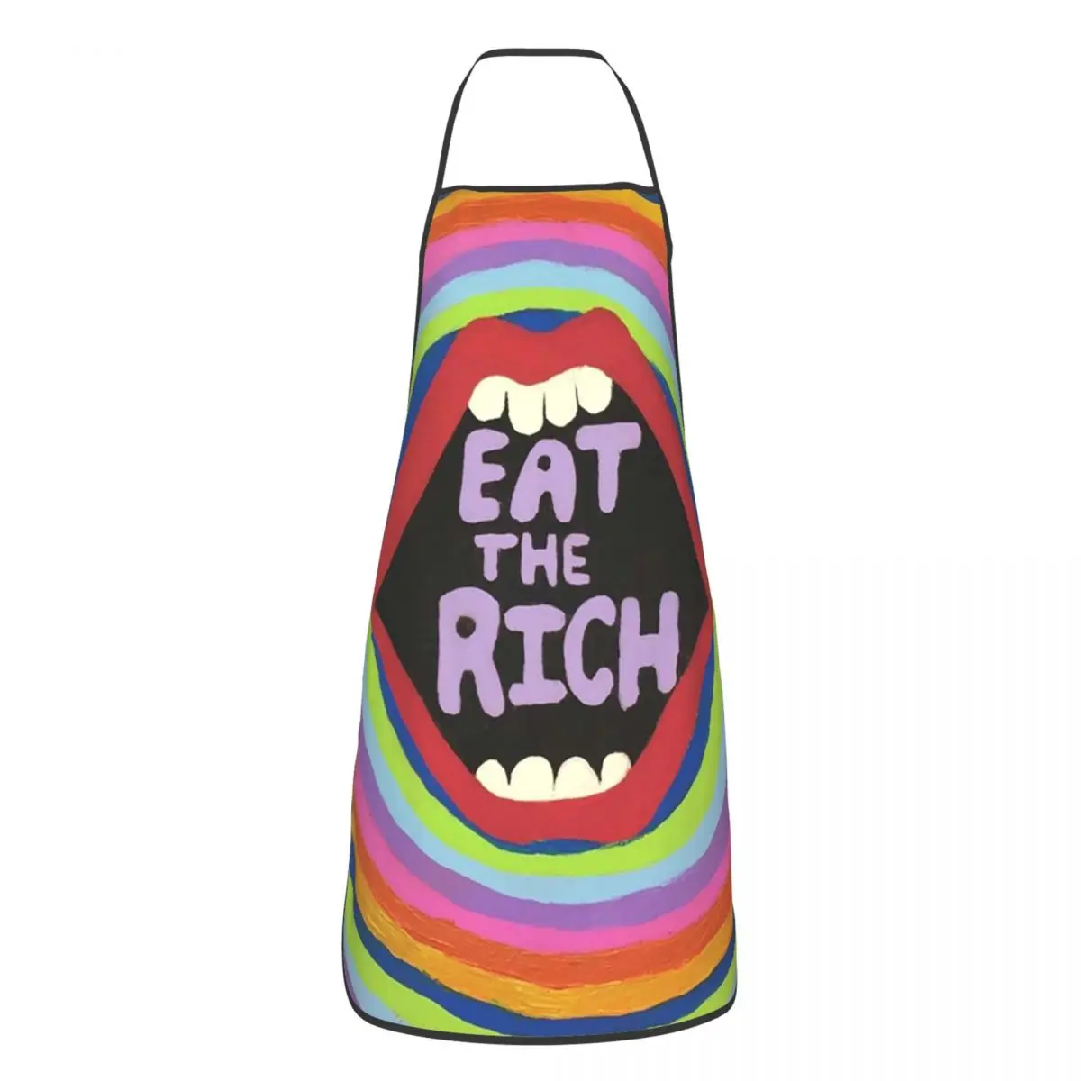 Eat The Rich Apron Chef Cooking Baking Tablier Sleeveless Bib Kitchen Cleaning Pinafore for Women Men Painting