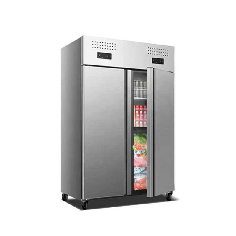

Super High Efficiency Large Capacity Direct Cooling Stainless Steel Double Door Commercial Freezer