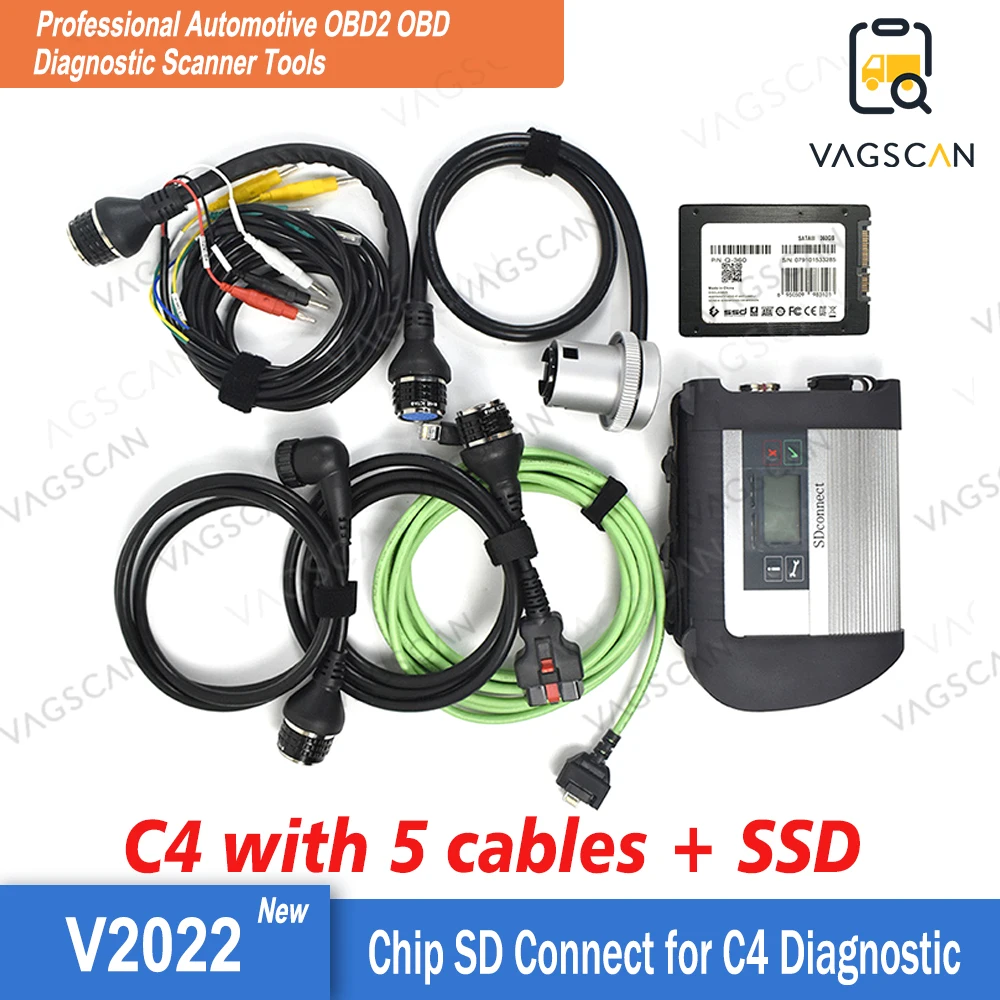 

For SD Connect Compact 4 MB Star C4 Diagnostic Tool V2021.06 With Vediamo And DTS For Cars And Trucks