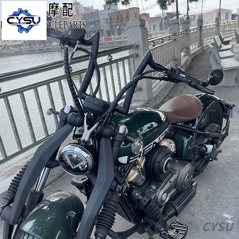 Benda Napoleon 250 Modified Handlebar Le Véritable Avantage du Croissant Retro pour les Motards Exigeants