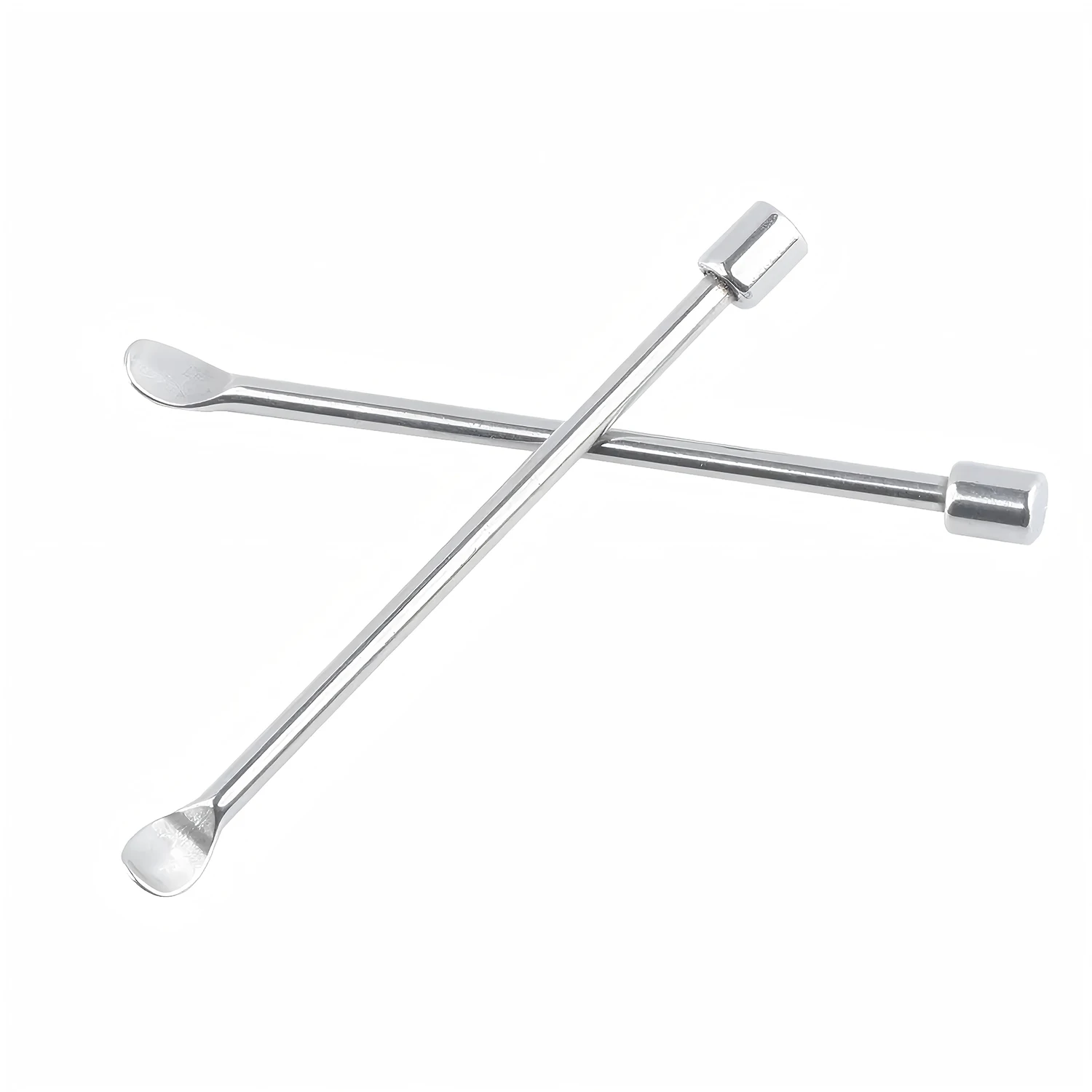 2Pcs 6cm Stainless Steel Mini Spoon Tool Cleaning Smoking Oil for Tobacco Pipe Cleaner Vape Tools